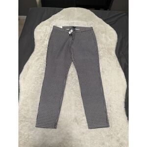 New‎ Gap Slim City White Black Geometric Pants Size 12R NWT